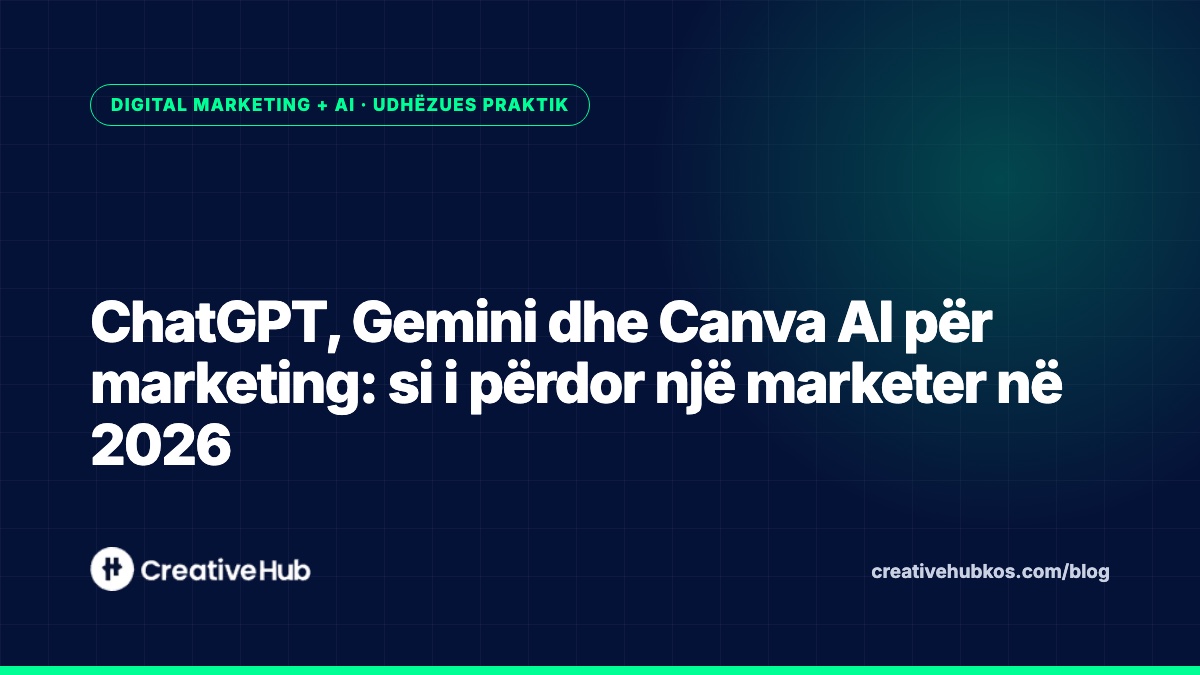ChatGPT, Gemini dhe Canva AI për marketing: si i përdor një marketer në 2026