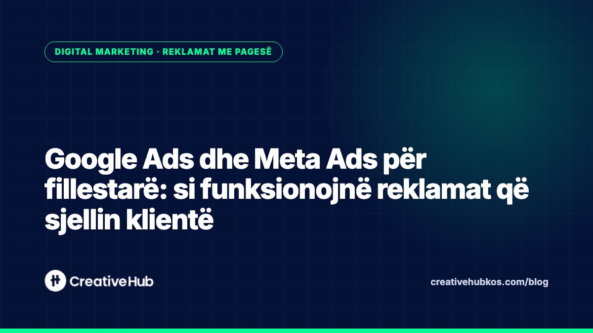 Google Ads dhe Meta Ads për fillestarë: si funksionojnë reklamat që sjellin klientë